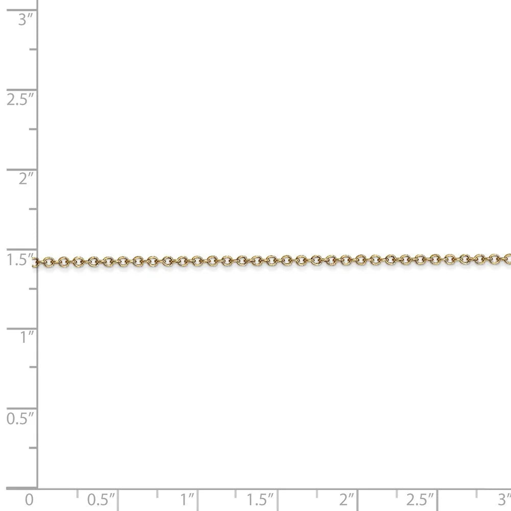 14k Gold 1.4mm Cable Chain Necklace 30 Inch 3.8 Grams O52793