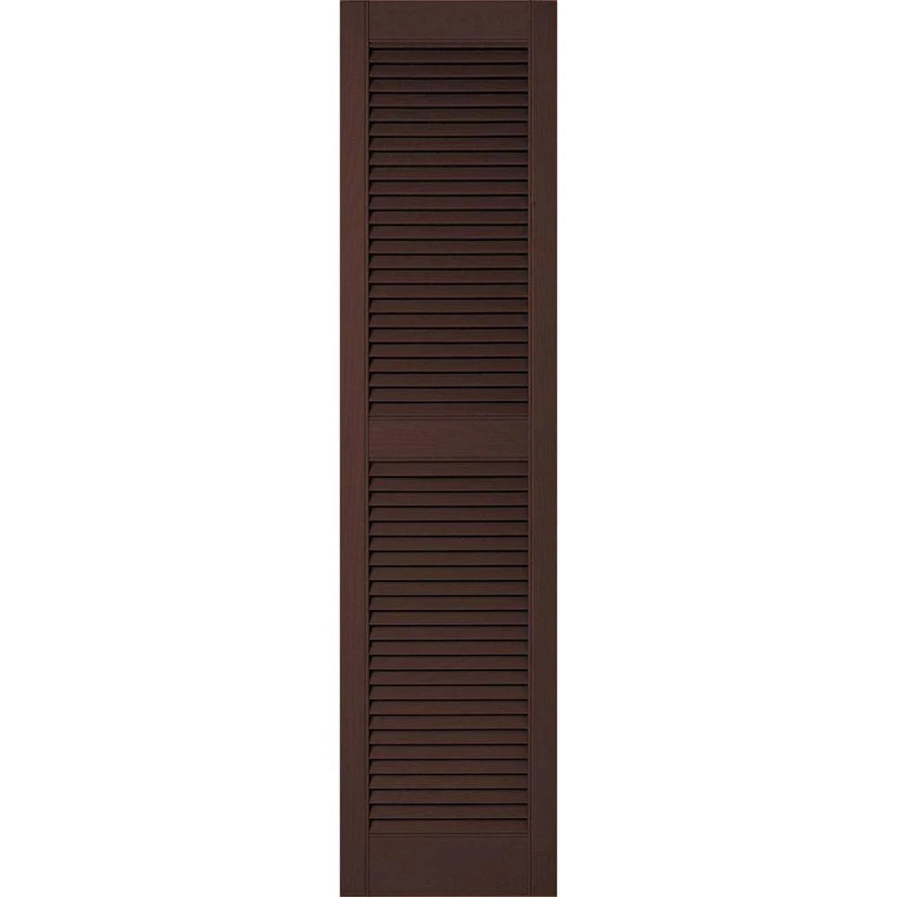Federal Brown Open Louver Shutters S8159