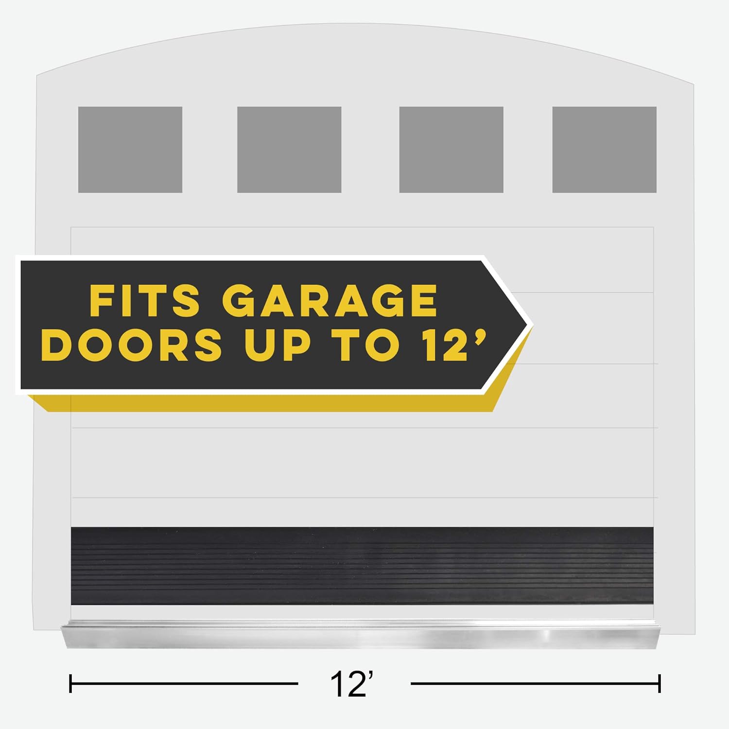 Black Rodent Proof Garage Door Seal Kit Y8143