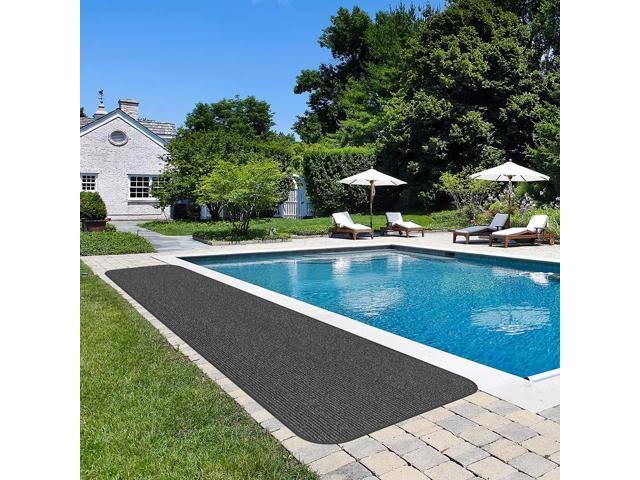 Charcoal Black 3' x 25' Skid-Resistant Carpet Runner O3305