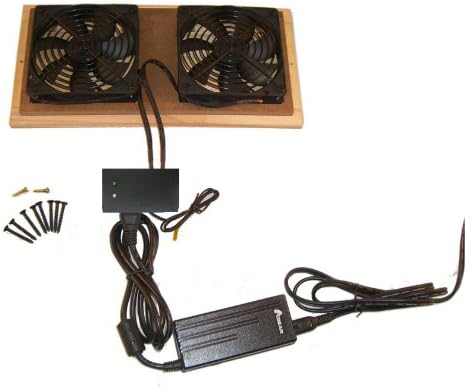 Dual 120mm Fan Cooler Kit with Wood Grill/Thermal Controller T810125