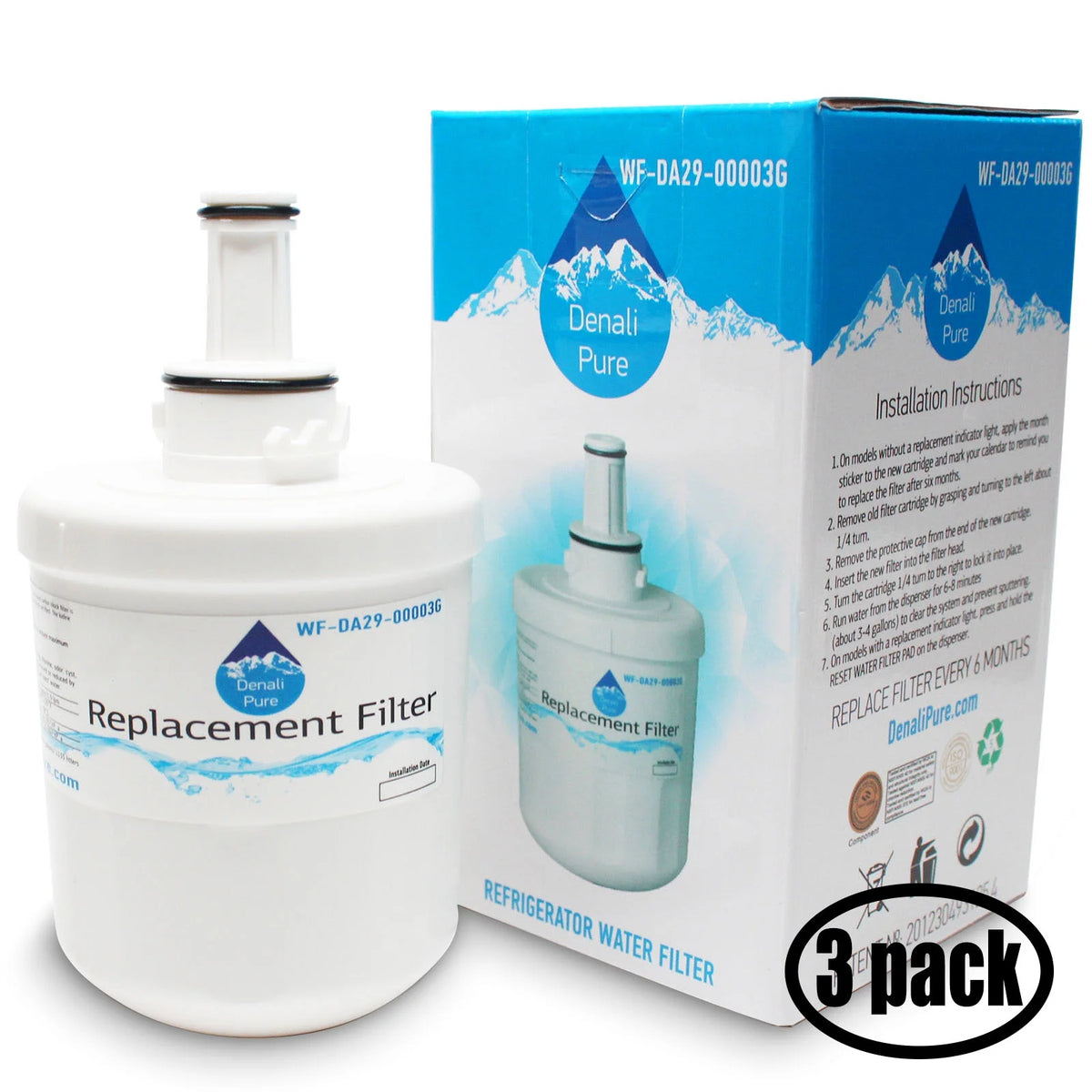 3-Pack Replacement Refrigerator Water Filter L37946