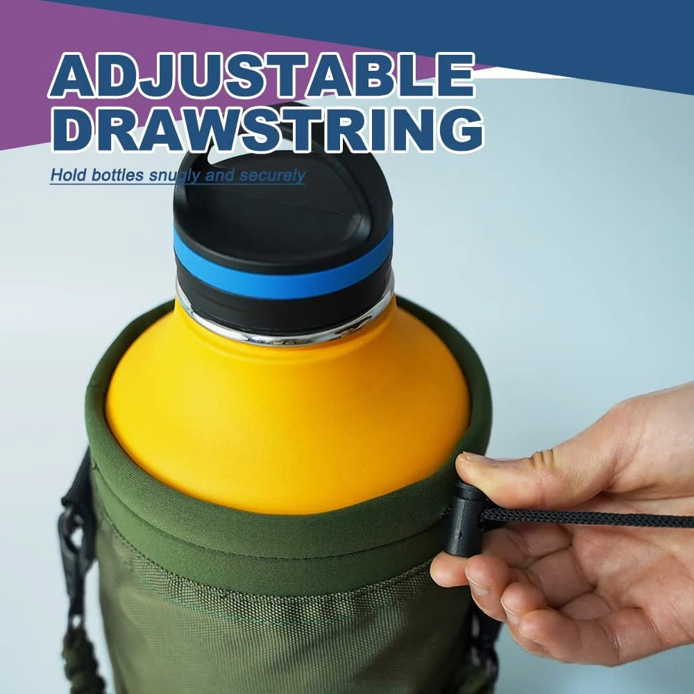 Neoprene Insulated Water Bottle Holder with Shoulder Strap for Half Gallon 64OZ / One Gallon 128OZ Sports Water Jugs Bottles G695