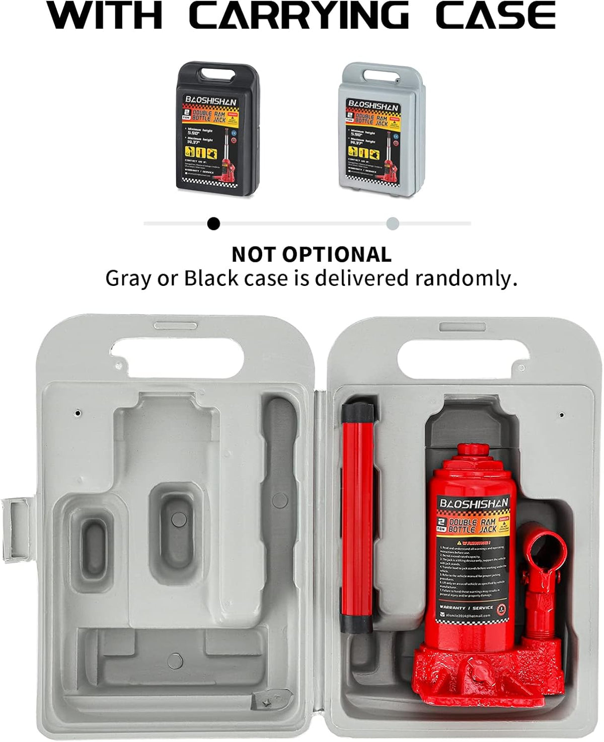 2 Ton Hydraulic Bottle Jack with Carrying Case K714