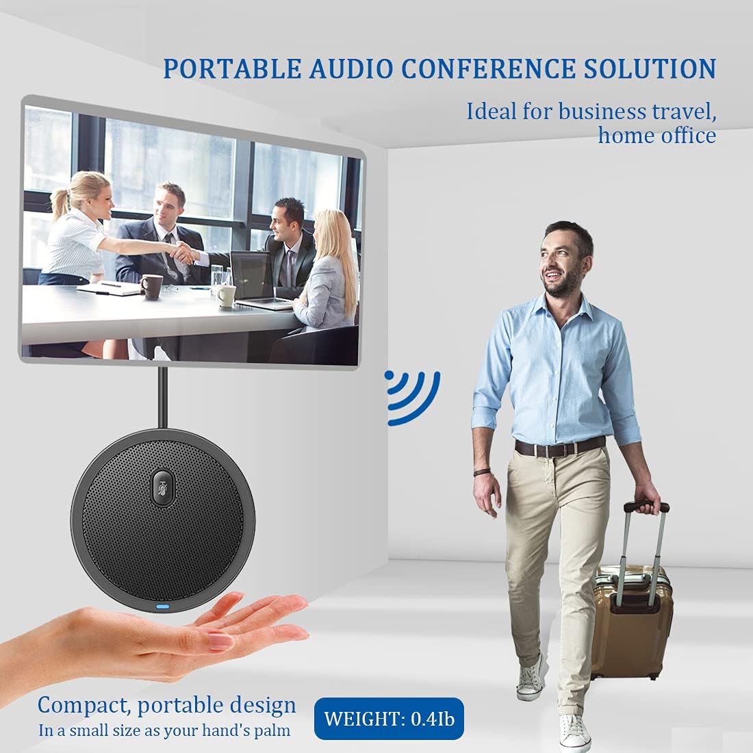 Bluetooth USB Omnidirectional Microphone Speaker with Noise Canceling P211989