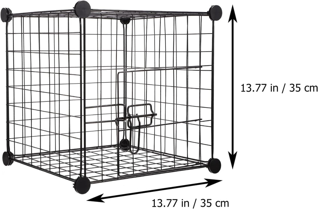 Black Pack of 2 Foldable Metal Dog Exercise Playpen X4292