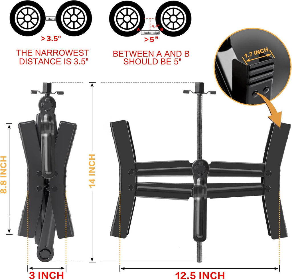 Double Speed Heavy Duty Truck RV Tire Scissor Locking X Chock H748257