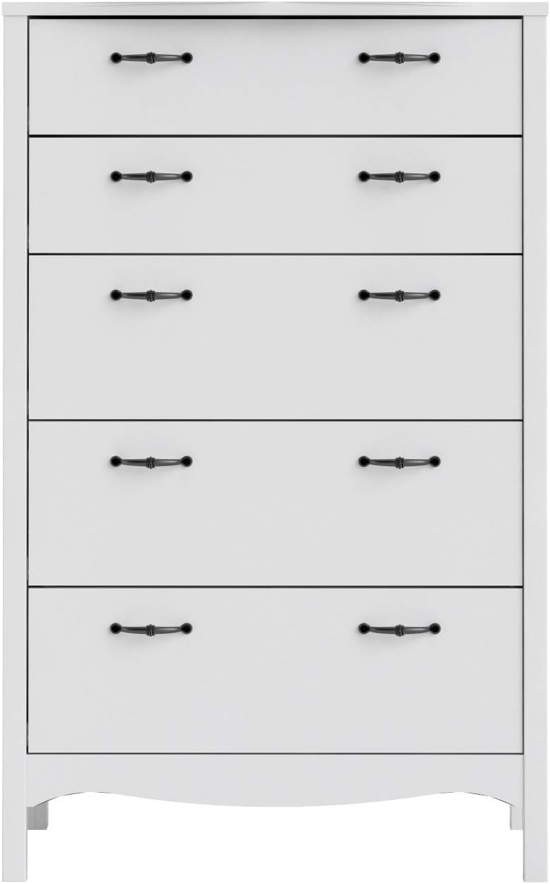 White 5 Drawer Chest T54064