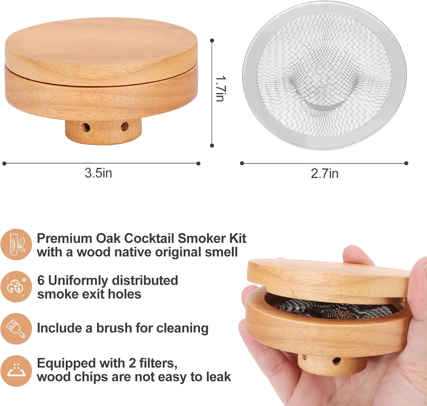 Cocktail Smoker Kit with Torch, 4 Kind of Wood Chips, Pack of 2 V35836