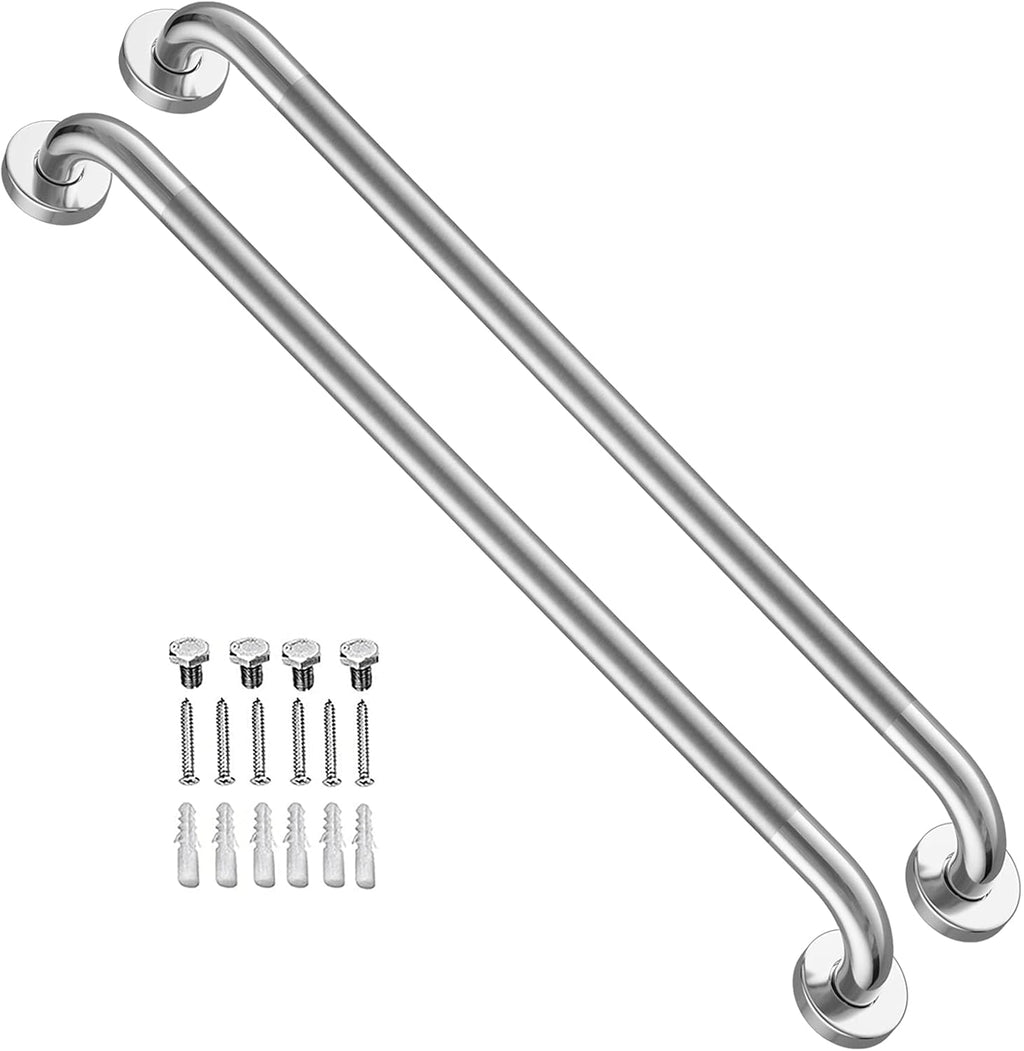 Chrome Stainless Steel Shower Grab Bar, 1.25 Inch Diameter, 32 Inch F257809