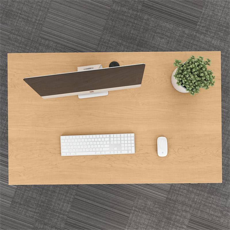 Electric Height Adjustable Standing Desk in Natural Maple N6054