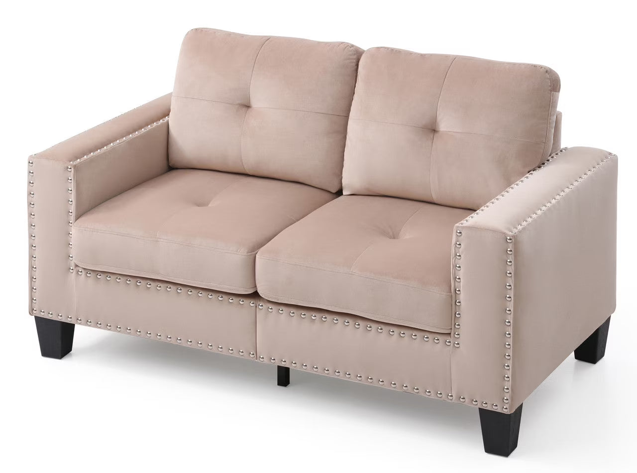 Beige Loveseat Q2777