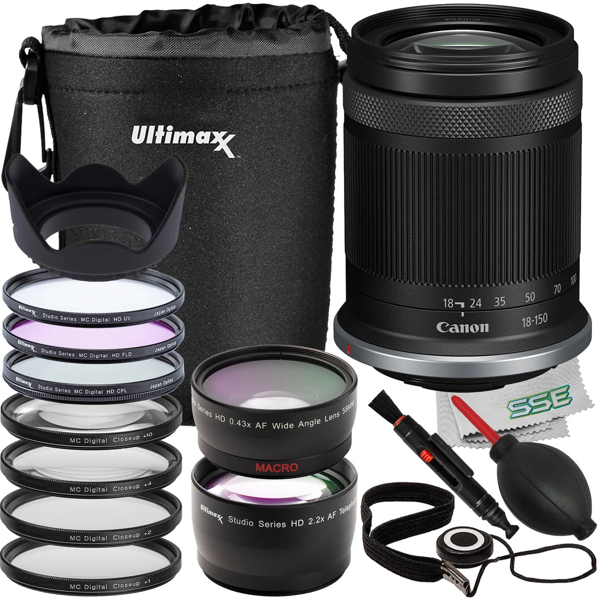 18pc Lens Bundle with Water-Resistant Lens Pouch U66695