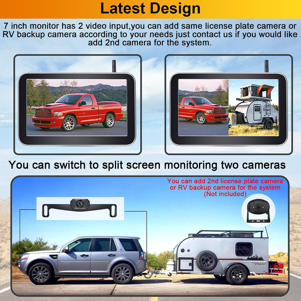 7 Inch Wireless Backup Camera with Monitor Kit J752