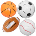 4pcs Inflatable Toy Beach Ball Baseball Basketball Soccer Football Plaything E577528
