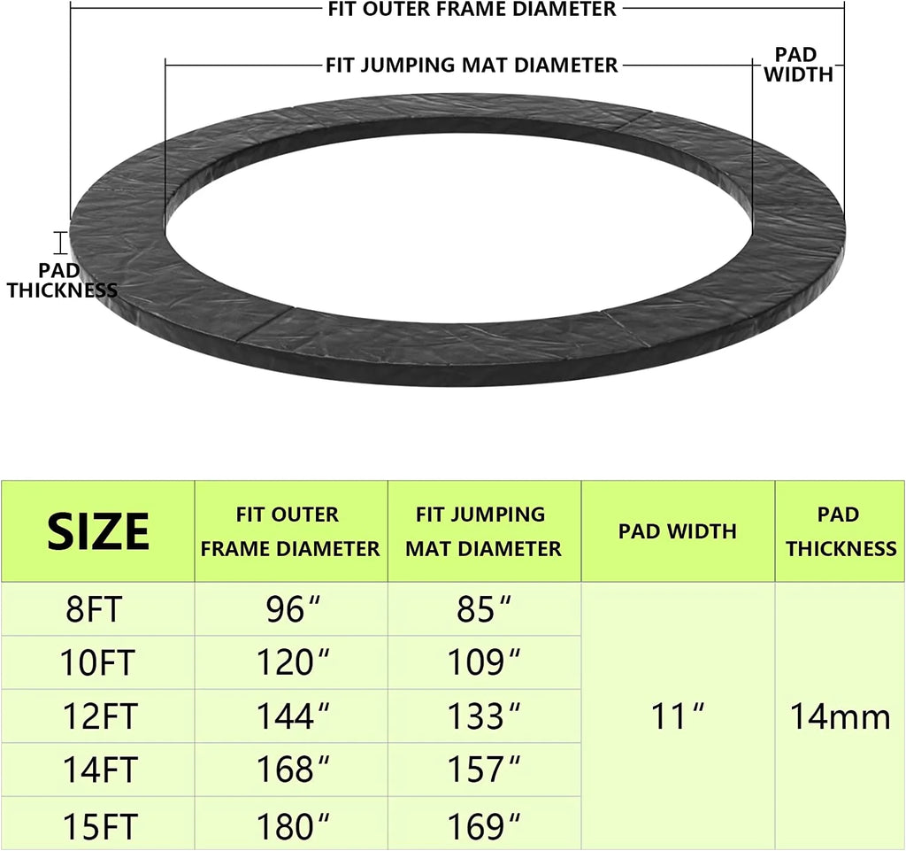 12FT Round Trampoline Replacement Safety Pad I45628