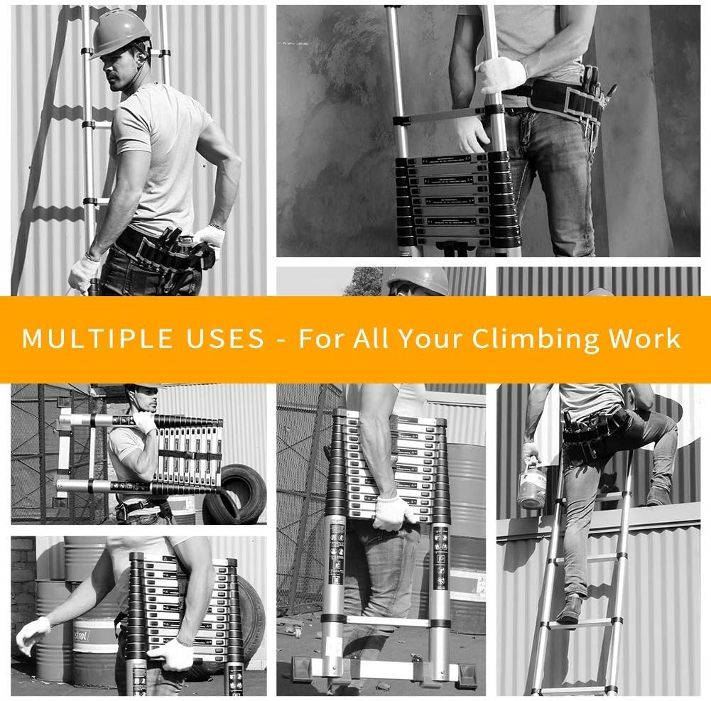 18.5 FT Aluminum Telescoping Ladder J25423