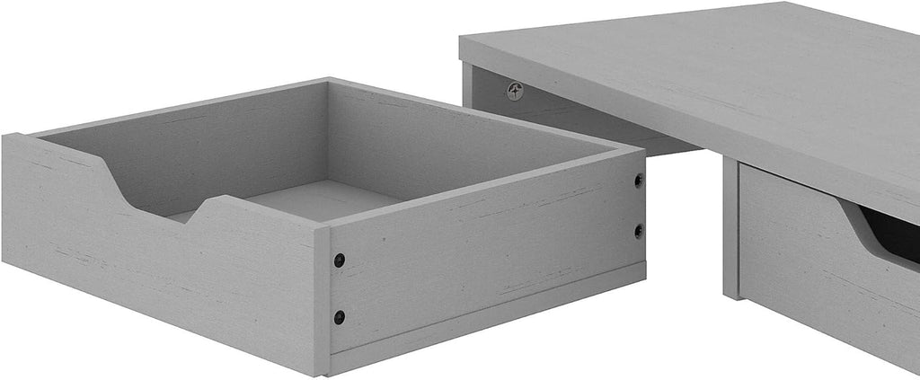 Desktop Organizer with Drawers, Cape Cod Gray G544