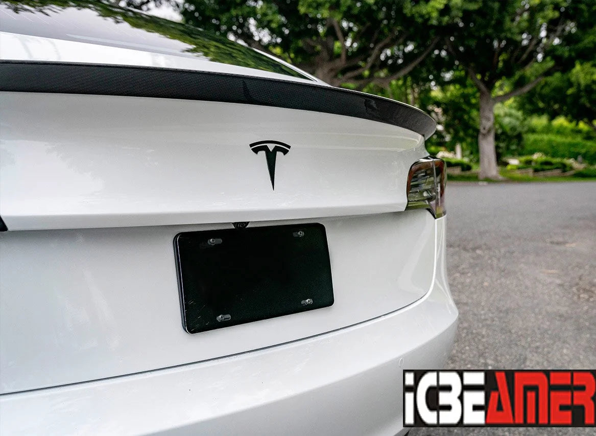 Real Carbon Fiber Trunk Spoiler Gloss Finish for Tesla Model 3 2017-2020 R3309