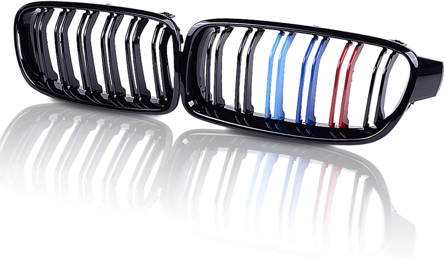 High Gloss Black ABS Grille Pack of 2 J973
