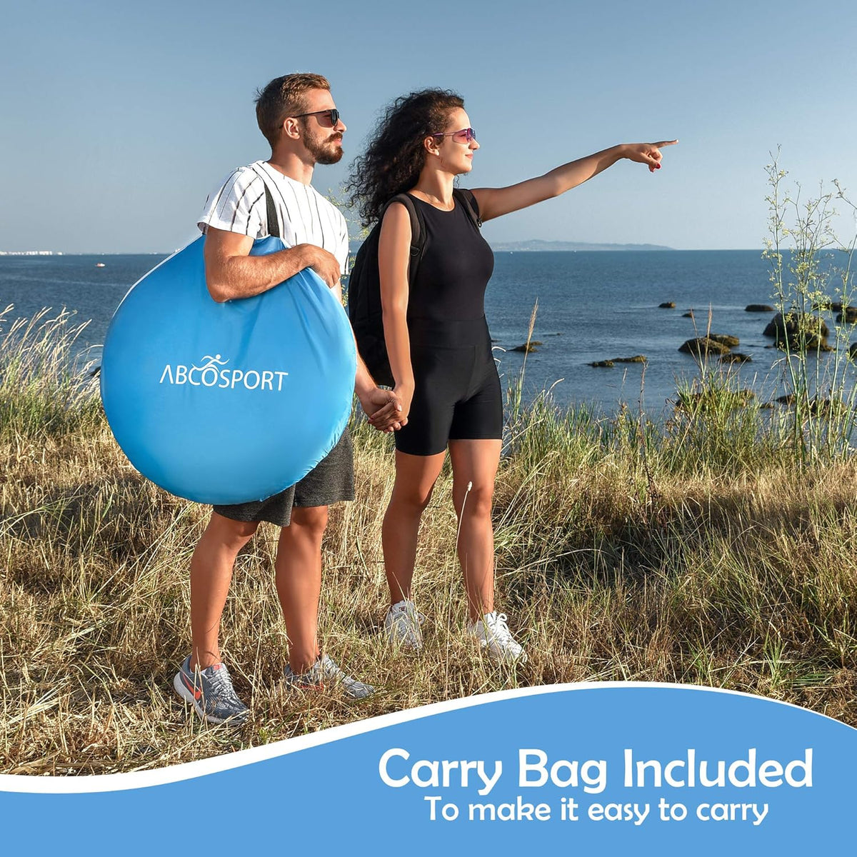 Pop-up Beach Camping Tent with Carrying Bag X68951