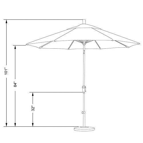 Bronze Aluminum Market Umbrella Auto Tilt U92290