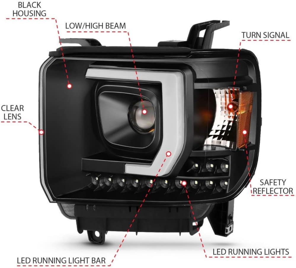Projector Headlight Black N402769