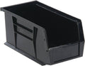 Plastic Storage Stacking Bin, Black, Case of 12 Y234248