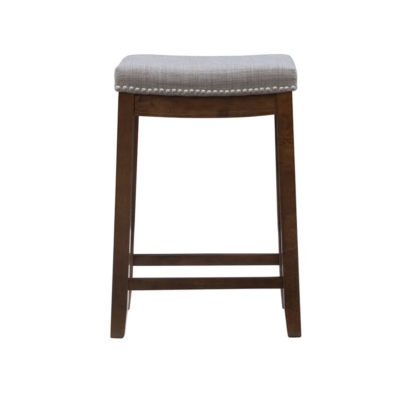 Rustic Brown Wood Counter Stool S63028