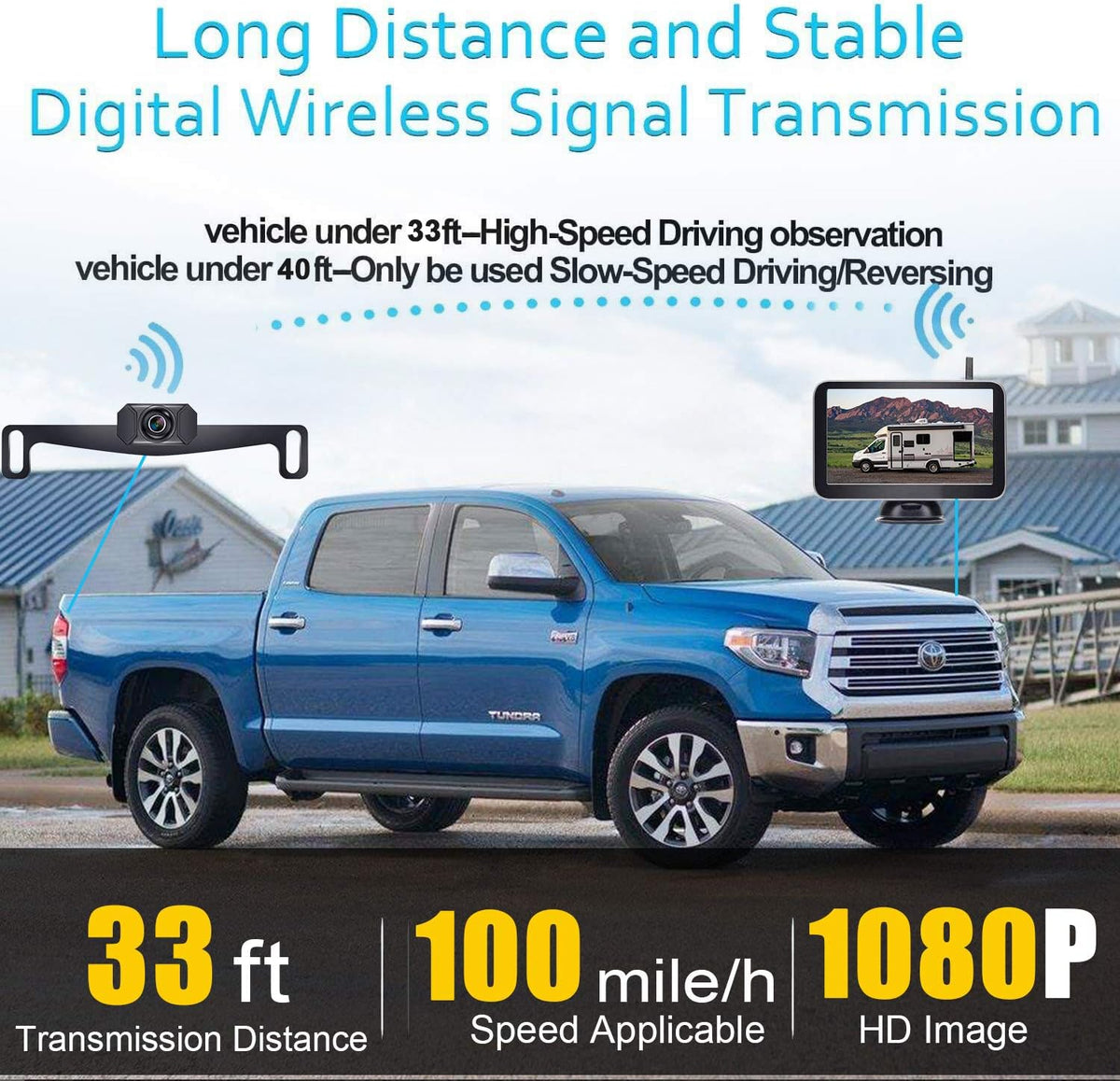 7 Inch Wireless Backup Camera with Monitor Kit J752