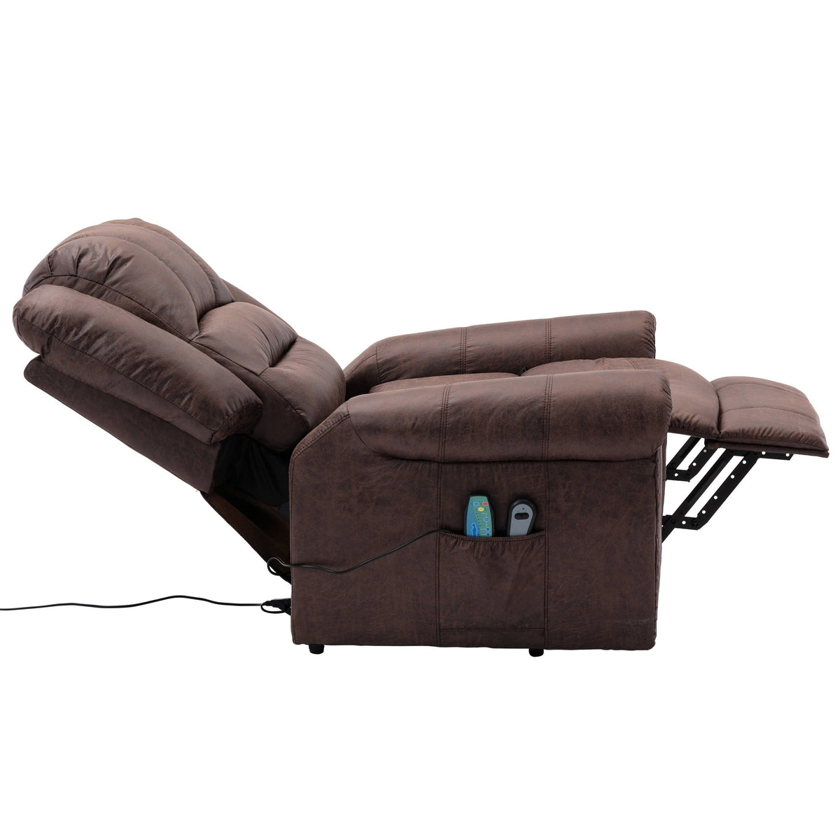 Dark Brown Power Lift Recliner with Massage O307