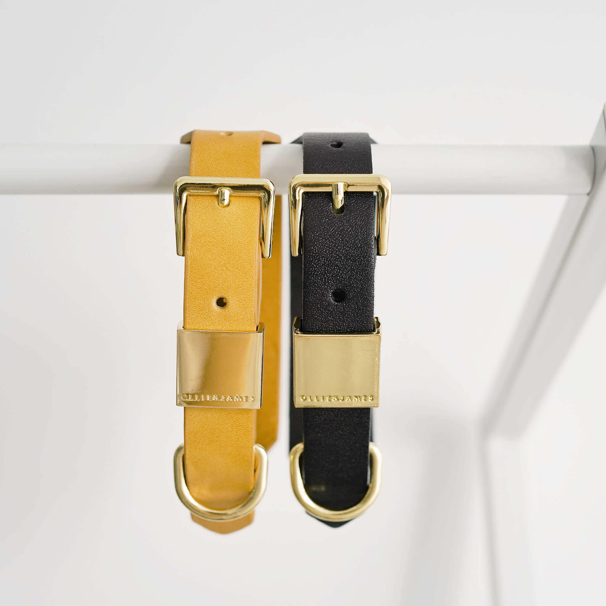 Camel Leather Dog Collar F456