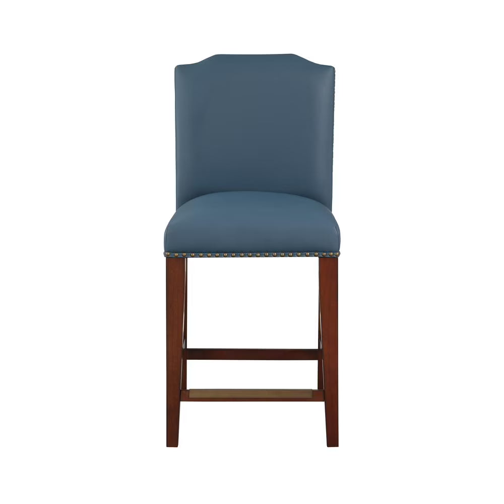 Blue Faux Leather Counter Stool R752011