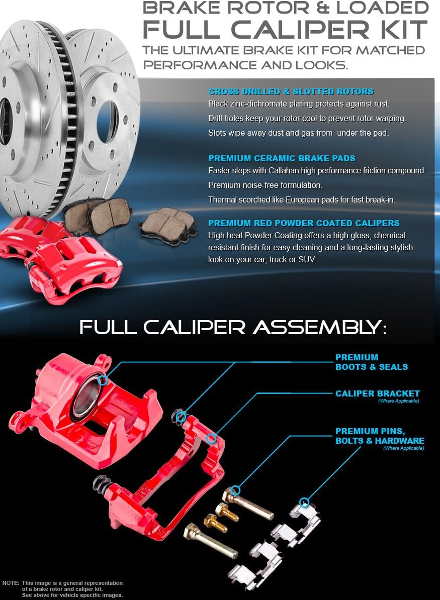 FRONT 300mm 5 Lug Brake Disc Rotors + Brake Pads + Clips M6614