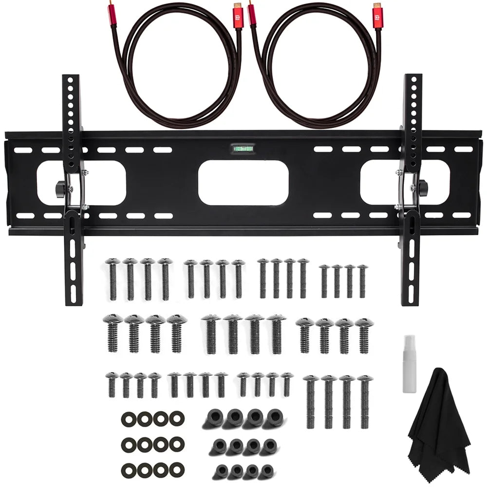 43 Inch QLED 4K Smart TV Bundle with 60W 2.0 Channel Soundbar, TV Wall Mount Bracket and 6-Outlet Surge Adapter B621