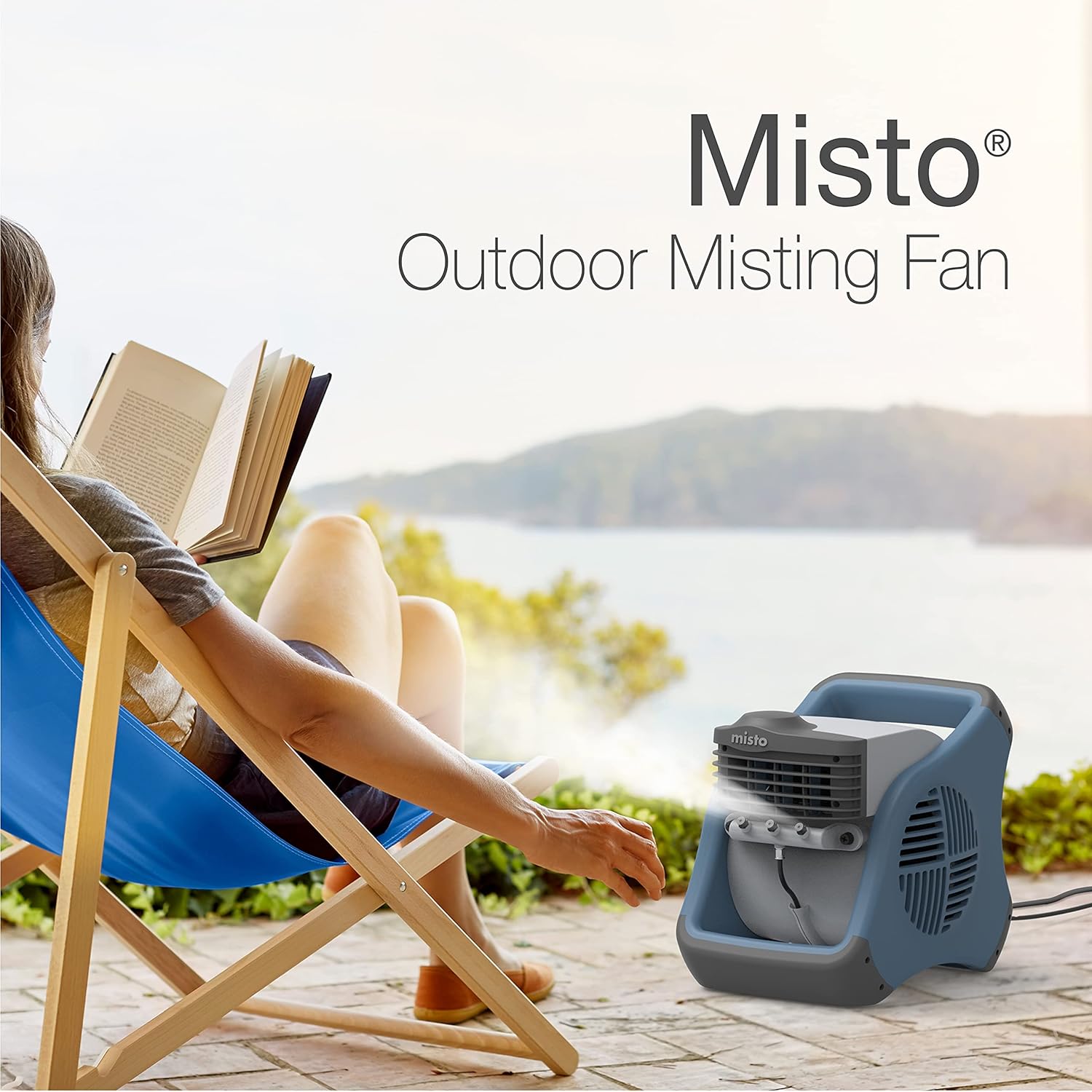 Blue Outdoor Misting Fan H5544