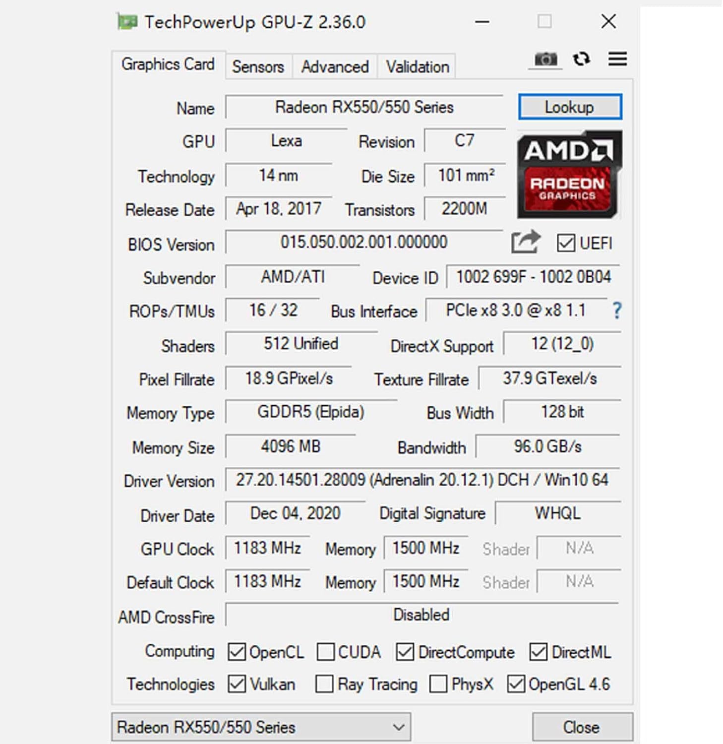4GB GDDR5 Low Profile Graphics Card Q14660