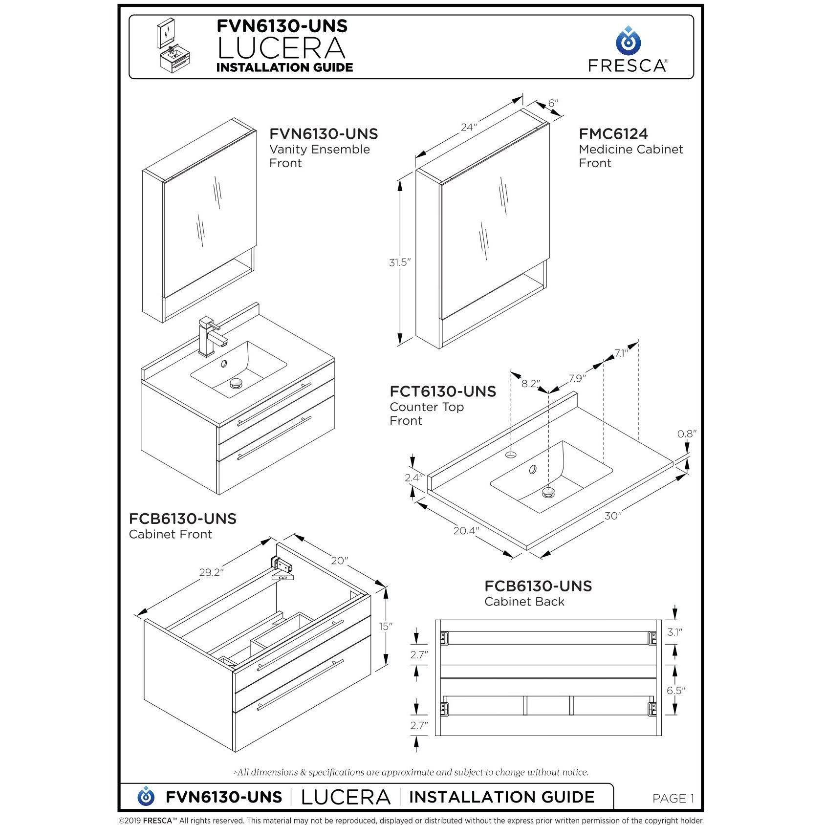 Gray Wall Hung Undermount Sink Cabinet U578
