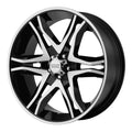 Machined Black 17x8 Wheel W476
