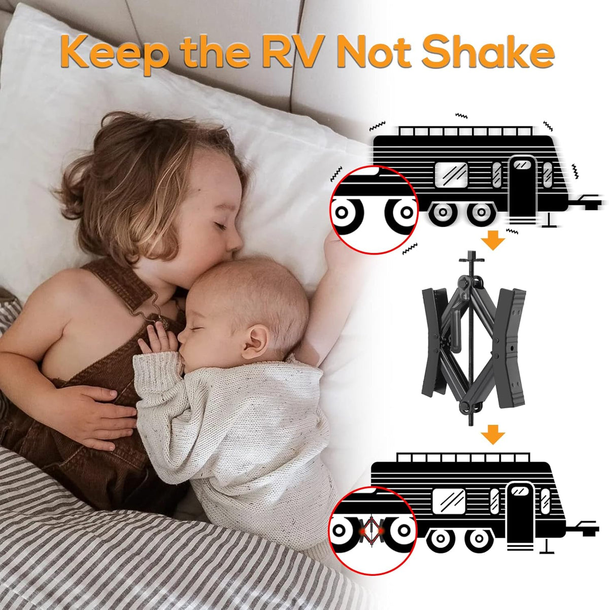 Double Speed Heavy Duty Truck RV Tire Scissor Locking X Chock H748257