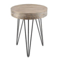 Brown Wood and Metal Accent Table V8323