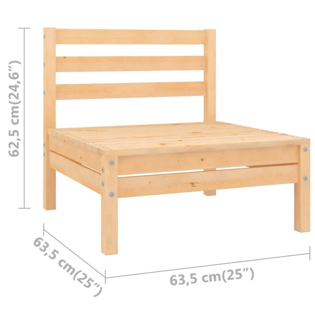 Patio Middle Sofa Solid Pinewood F700839
