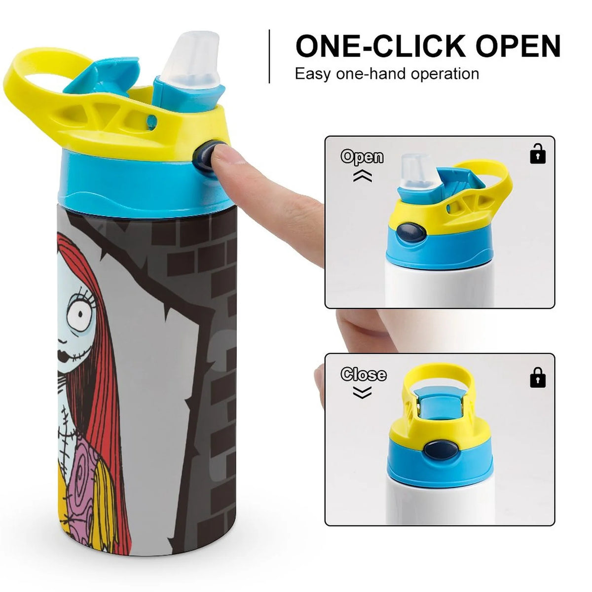 Insulated Stainless Steel Water Bottle with Straw K3519