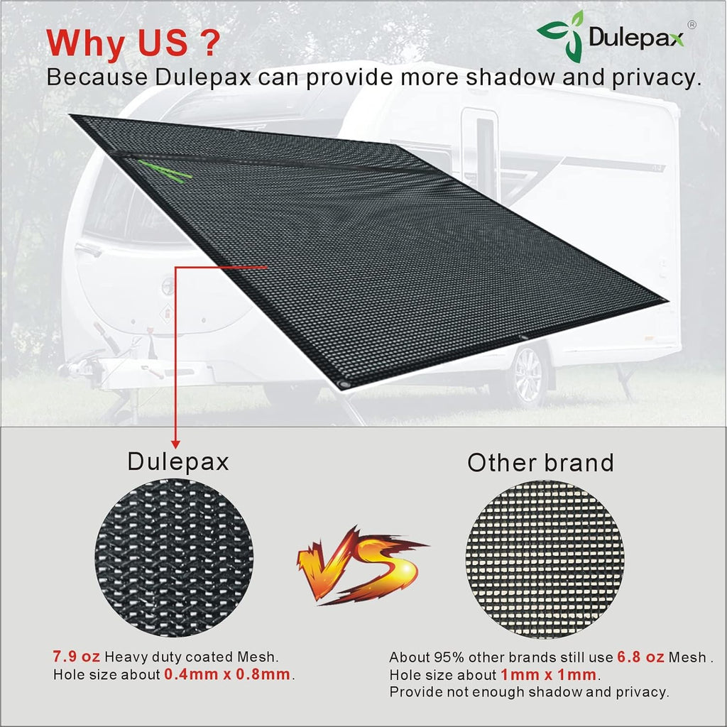RV Awning Shade Screen with Zipper 8'X13'3'' Universal with Complete Kits Z404