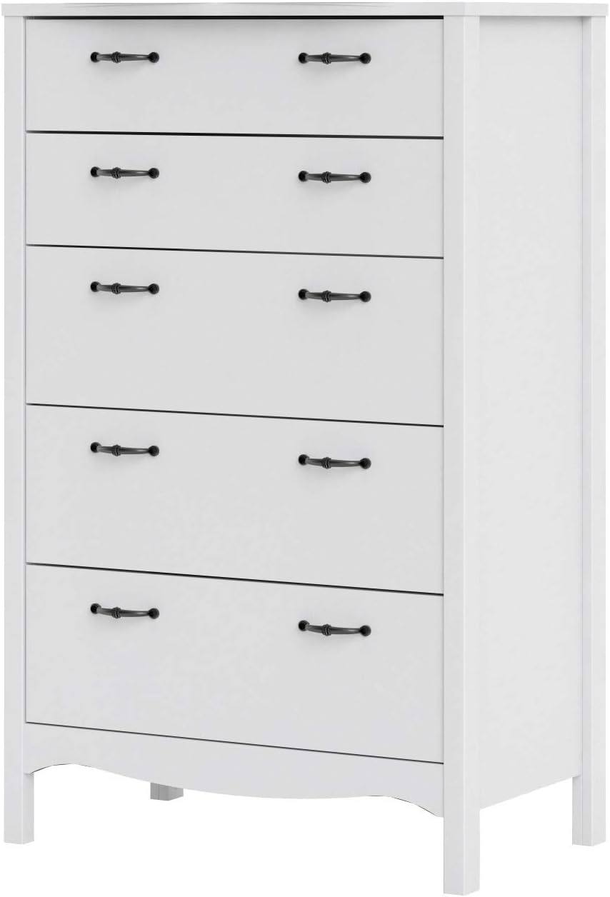 White 5 Drawer Chest T54064