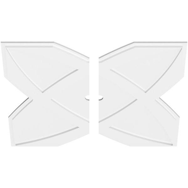 38 inchod x 2 inchid x 13 1/4 inchc x 1 inchp PVC Ceiling Medallion, Two Piece J8813