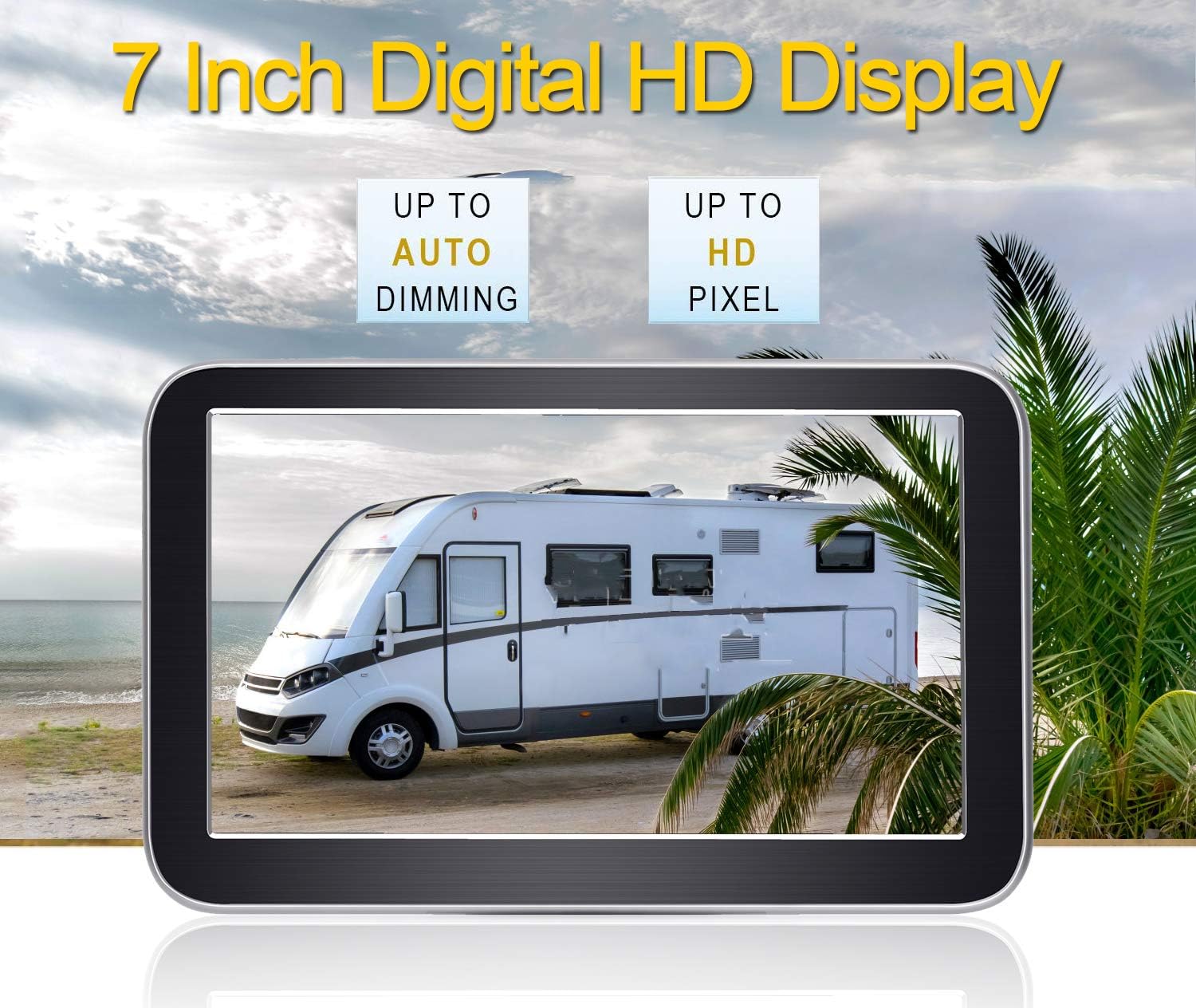 7 Inch Wireless Backup Camera with Monitor Kit J752