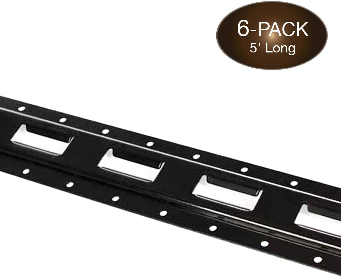 Two 5-ft Powder-Coated Steel E Track Tie-Down Rails X4540