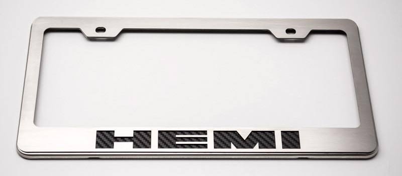 Brushed Black License Plate Frame B782678