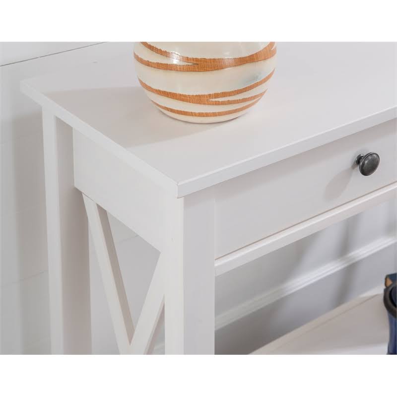 Antique White Wood Console Table O69445